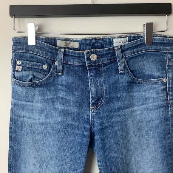 [Adriano Goldschmied] Medium Wash Low Rise The Silt Cigarette Leg Denim Jeans - Picture 2 of 10